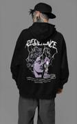 Resilience Baskılı Unisex Oversize Tasarım Hoodie