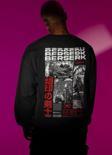 Berserk Anime Dizi Baskılı Unisex Oversize Sweatshirt