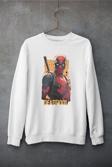 Deadpool Baskılı Unisex Oversize Film Kahramanı Sweatshirt