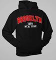 Brooklyn 1898 New York Yazılı Unisex Oversize Hoodie