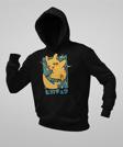 Çizgi Film Pokemon Pikaçu Baskılı Unisex Oversize Hoodie