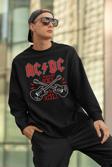 AC DC I Wanna Rock & Roll Baskılı Unisex Oversize Sweatshirt