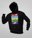 Ters Yüz Çizgi Film Baskılı Unisex Oversize Iınside Out Hoodie