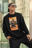 Breach Flaş Karakter Baskılı Unisex Oversize Sweatshirt