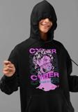 Cyber Street Style Baskılı Unisex Oversize Hoodie
