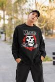 Misfits Baskılı Unisex Oversize Müzik Grubu Sweatshirt