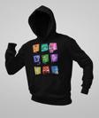 Çizgi Film Insiide Out Baskılı Unisex Oversize Ters Yüz Hoodie