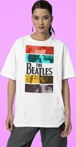 The Beatles Baskılı Unisex Tişört, Oversize Müzik Grubu Tişört