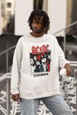 AC DC Highway To Hell Yazılı Unisex Oversize Rock Metal Sweatshirt