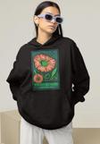 Pretty Flower Baskılı Unisex Oversize Tasarım Hoodie