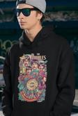 The Beatles Müzik Grubu Baskılı Unisex Oversize Hoodie