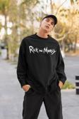 Rick And Morty Yazılı Unisex Oversize Çizgi Film Sweatshirt