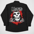 Misfits Müzik Grubu Baskılı Unisex Rock Metal Cepli Gömlek