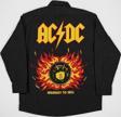AC DC Müzik Grubu Baskılı Unisex Rock Metal Cepli Gömlek