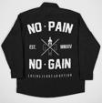No Pain No Gain Baskılı Unisex Fitness Gym Cepli Gömlek