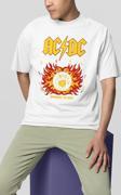 AC DC Highway To Hell Baskılı Unisex Oversize Rock Metal Tişört