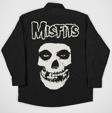 Misfits Müzik Grubu Baskılı Unisex Rock Metal Cepli Gömlek