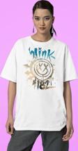 Blink 182 Gülen Yüz Baskılı Unisex Oversize Tişört