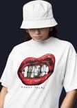 Money Talks Tasarım Baskılı Oversize Tişört, Unisex Tişört