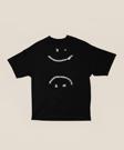 Unisex Smiley Baskılı Tişört, Oversize Gülen Yüz Tişört