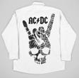 AC DC Müzik Grubu Baskılı Unisex Rock Metal Cepli Gömlek