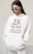 Which Part Is Missing ? Yazılı Unisex Oversize Hoodie