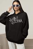Peso Pluma Baskılı Unisex Oversize Rapper Hoodie