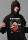 Monkey D. Luffy Baskılı Unisex Oversize Anime Çizgi Film Hoodie