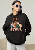 Girl Power Baskılı Unisex Oversize Hoodie