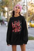Blink-182 Tasarım Grafiti Yazı Baskılı Unisex Oversize Sweatshirt
