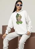 Tasarım Billie Eilish Baskılı Unisex Oversize Şarkıcı Hoodie