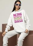 Be The Energy You Want To Attract Yazılı Unisex Oversize Hoodie