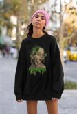 Billie Eilish Baskılı Unisex Oversize Tasarım Şarkıcı Sweatshirt