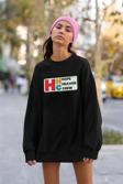 HHC Hope Heaven Crew Yazılı Unisex Oversize Sweatshirt