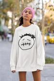 Travis Scott Gülen Surat Baskılı Unisex Oversize Sweatshirt