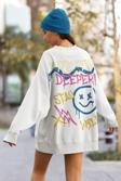 Breath Deeper Yazılı Unisex Oversize Tasarım Sweatshirt