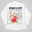 Monkey D. Luffy Baskılı Unisex Anime Karakter Cepli Gömlek