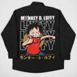 Monkey D. Luffy Baskılı Unisex Anime Karakter Cepli Gömlek