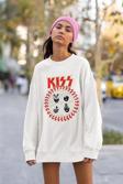 Kiss Rock Metal Müzik Grubu Baskılı Unisex Oversize Sweatshirt
