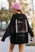 The Weeknd Şarkıcı Baskılı Unisex Oversize Rapper Sweatshirt
