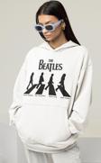 The Beatles Müzik Grubu Baskılı Unisex Oversize Hoodie