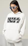 Kiss Yazılı Unisex Oversize Müzik Grubu Hoodie