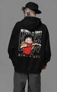 Monkey D. Luffy Baskılı Unisex Oversize Anime Karakter Hoodie