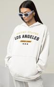 United States Los Angeles 1986 Yazılı Unisex Oversize Hoodie