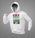 Ters Yüz Çizgi Film Baskılı Unisex Oversize Iınside Out Hoodie