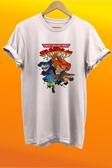 Remonz Ninja Sharks Baskılı %100 Pamuk Basic T-Shirt Normal Beden Tişört