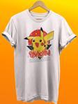 Remonz Pikachu Baskılı %100 Pamuk Basic T-Shirt Normal Beden Tişört