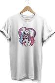 Remonz Gotham City Harley Quinn Baskılı Beyaz T-Shirt