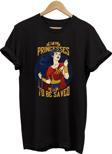 Remonz Wonder Woman Baskılı %100 Pamuk Basic T-Shirt Normal Beden Tişört
