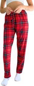 Dreamy Soft Kadife Dokulu Ekose Kareli Süet Pijama Altı Pantolon